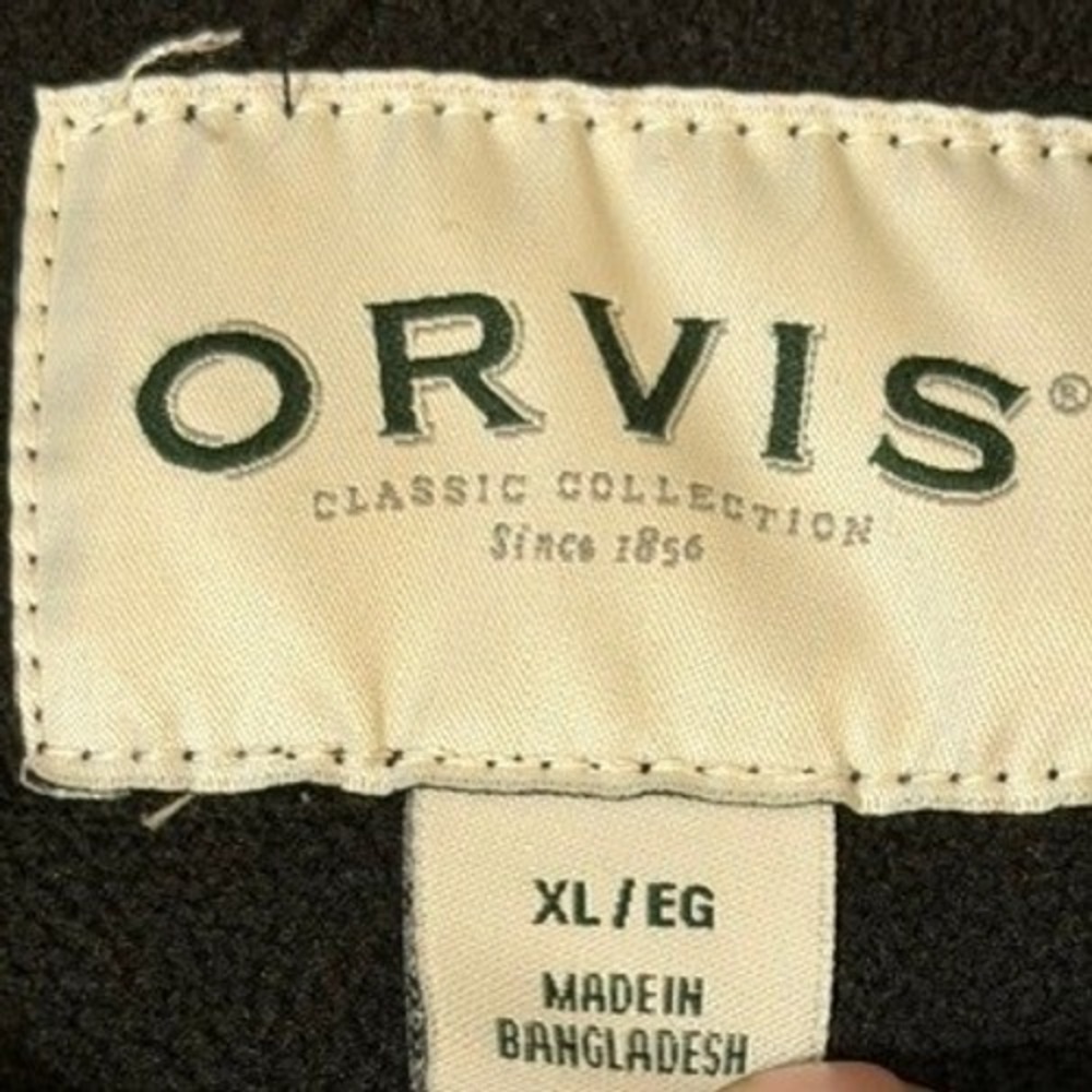 Orvis Buffalo Plaid Fleece Lined Snap Front Shirt Jacket Womens XL Black White - Picture 4 of 8